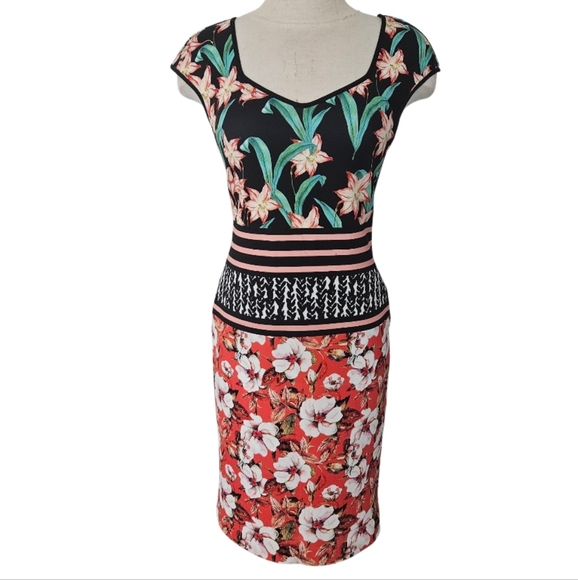 Clover Canyon Robe Sunrise  Floral Bodycon Dress - Picture 9 of 10